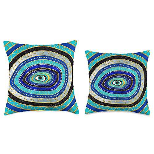 Creativemotions Evil Eye Amulet Ornament Throw Pillow, 18x18, Multicolor
