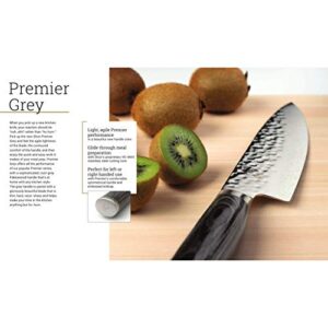 Shun Cutlery Premier Grey Bread Knife 9”, Long Serrations Glide Through Bread, Hammered TSUCHIME Finish, Ideal for Cakes and Pastries, Authentic, Handcrafted, Japanese Serrated Kitchen Knife