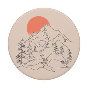 Retro Mountain Sky Lake PopSockets Swappable PopGrip