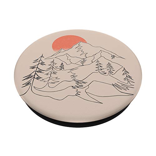 Retro Mountain Sky Lake PopSockets Swappable PopGrip