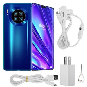 MIQOO Mate39 Face Identification 6.7in Bang Screen Dual Cards Dual Standby Smartphone 6+64g Blue 100-240VUS