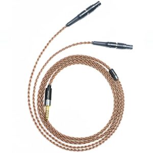 gucraftsman 6n single crystal copper upgrade headphones cable 4pin xlr/2.5mm/4.4mm balance headphone upgrade cable for focal utopia (3.5mm plug)
