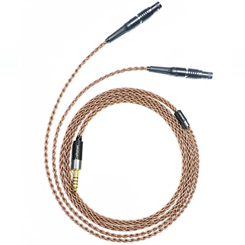 GUCraftsman 6N Single Crystal Copper Upgrade Headphones Cable 4Pin XLR/2.5mm/4.4mm Balance Headphone Upgrade Cable for Focal Utopia (3.5mm Plug)