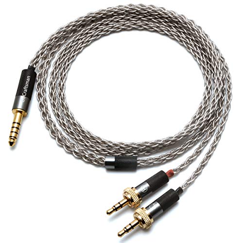 GUCraftsman 6N Single Crystal Silver Upgrade Headphones Cable 4Pin XLR/2.5mm/4.4mm Balance Headphone Upgrade Cable for Sony MDR-Z7 MDR-Z7M2 MDR-Z1R (4.4mm Plug)