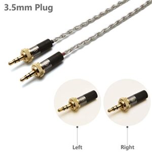 GUCraftsman 6N Single Crystal Silver Upgrade Headphones Cable 4Pin XLR/2.5mm/4.4mm Balance Headphone Upgrade Cable for Sony MDR-Z7 MDR-Z7M2 MDR-Z1R (4.4mm Plug)