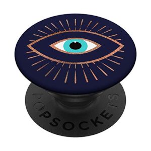 rose evil eye navy blue popsockets swappable popgrip