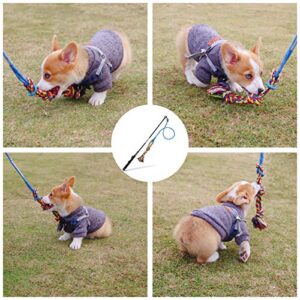 DIBBATU Flirt Pole for Dogs Interactive Dog Toys for Large Medium Small Dogs Chase and Tug of War, Dog Teaser Wand with Lure Chewing Toy for Outdoor Exercise & Training.