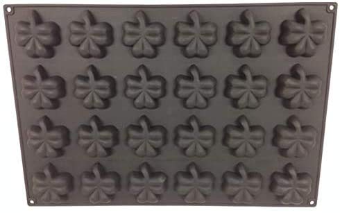 Sasa Demarle FX 4001 Flexipan Inspiration Silicone Mold with 24 Shamrock Cavities