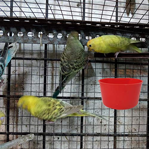 10pcs Feeder Cage Cups Hanging Chicken Water Cups Pet Bowl with Hooks Rabbit Food Dish for Cages Plastic Feeding & Watering Supplies for Pigeon Poultry Roosters Gamefowl Parakeet