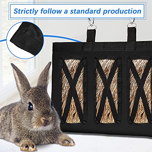 2 Pieces Rabbit Hay Feeder Bag Bunny Guinea Pig Hay Feeder Bag Pig-Pet Hay Chinchilla Hamsters Small Animals Holders Pet Supplies Feeder Food Bowl Feeder Storage Bag Hanging Feeding Device Supply