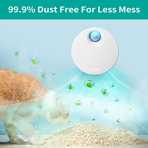 uahpet Cat Litter Deodorizer Litter Box Odor Eliminator 99.9% Dust-Free for All Kinds of Cat Litter Box Bathroom Wardrobe Kitchen and Small Area（ 80% Deodorization /99% Deodorization)