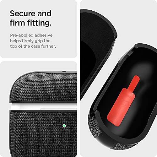 Spigen Urban Fit Designed for Airpods 3rd Generation Case with Keychain, Premium Fabric Airpods 3 Case (2021) - Black