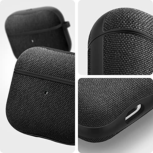 Spigen Urban Fit Designed for Airpods 3rd Generation Case with Keychain, Premium Fabric Airpods 3 Case (2021) - Black