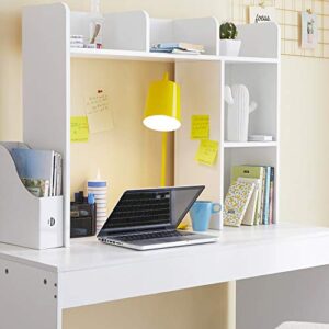 Classic Dorm Desk Bookshelf - White