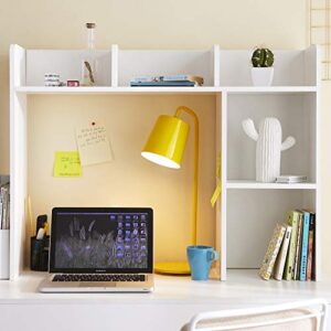 Classic Dorm Desk Bookshelf - White