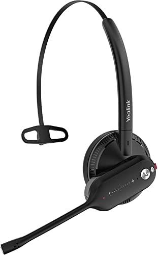 Yealink WH63 Wireless Headset with Microphone UC Optimized Noise Canceling Mic for Office IP VoIP Phones PC Computer Headset with Charge Stand (UC Optimized) (WH63-MT)