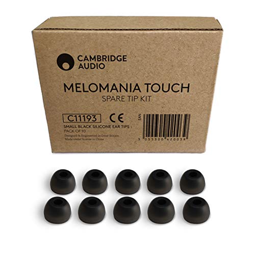 Cambridge Audio Replacement Silicone Earbud Tips for Melomania Touch (Small, Black)