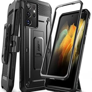 SUPCASE Unicorn Beetle Pro Series Case Designed for Samsung Galaxy S21 Ultra 5G (2021 Release), Full-Body Dual Layer Rugged Holster & Kickstand Case Without Built-in Screen Protector (Black)