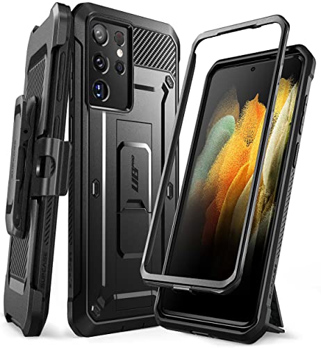 SUPCASE Unicorn Beetle Pro Series Case Designed for Samsung Galaxy S21 Ultra 5G (2021 Release), Full-Body Dual Layer Rugged Holster & Kickstand Case Without Built-in Screen Protector (Black)