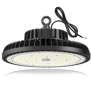 treonyia ufo led high bay light, 200w 140lm/w 28,000lm cri≥80 etl&dlc listed commercial bay lighting - (800w hid/hps equivalent), ul 5’ cable, commercial warehouse/workshop/wet location area light