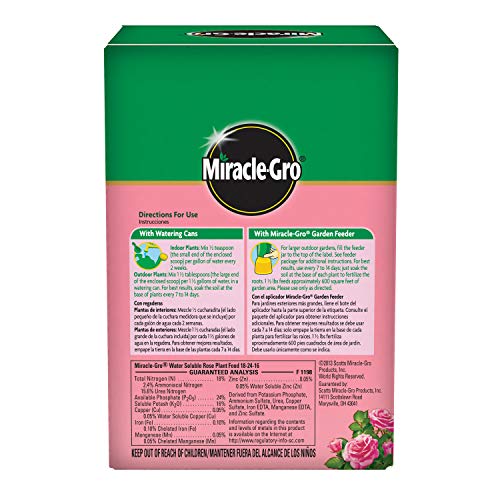 Miracle-Gro VB02199 Plant Food Water Soluble Rose, 1.5 lb,