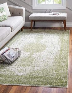 rugs.com dover collection rug – 2' x 3' green low-pile rug perfect for entryways, kitchens, breakfast nooks, accent pieces