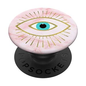 yellow evil eye pink white popsockets swappable popgrip