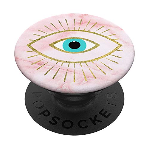 Yellow Evil Eye Pink White PopSockets Swappable PopGrip