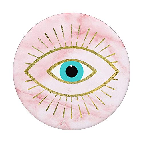 Yellow Evil Eye Pink White PopSockets Swappable PopGrip