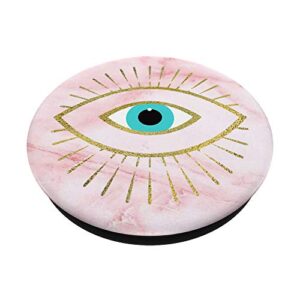 Yellow Evil Eye Pink White PopSockets Swappable PopGrip