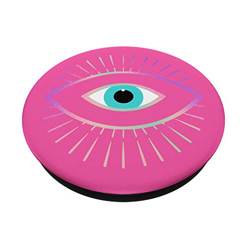 Rainbow Evil Eye Pink PopSockets Swappable PopGrip