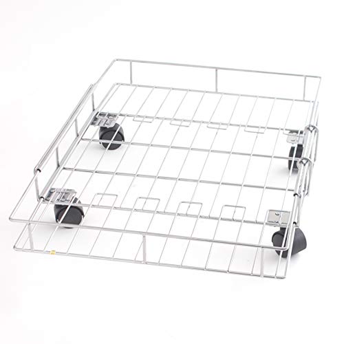 Expandable Rolling Metal Storage Basket - Home and Kitchen Storage Solution