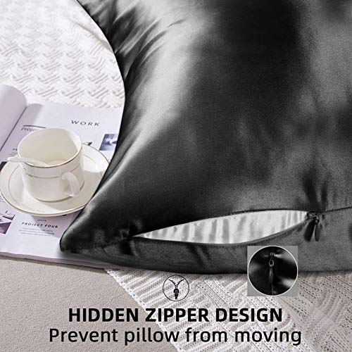 pendali Satin Bed Pillowcase, Both Side Silky Soft Satin Pillowcases for Hair and Skin, Bed Pillow Covers with Hidden Zipper, Standard Size, Pack of 1 Piece