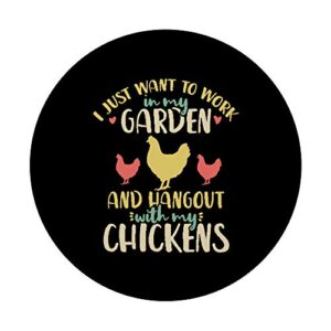 Chickens Garden Gardening Chicken Lover Hen PopSockets Swappable PopGrip