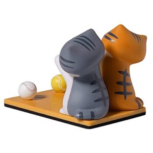 Auhafaly Cute Cat Smartphone Stand Phone Holder Cartoon Animal Japanese Anime (Pumpkin and Gabriel)