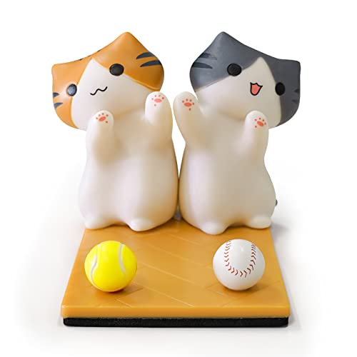 Auhafaly Cute Cat Smartphone Stand Phone Holder Cartoon Animal Japanese Anime (Pumpkin and Gabriel)