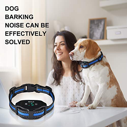 Bark Collar MODUS Dog Bark Collar Rechargeable Shock Anti Bark Collar with Beep Vibration Dog Shock Collar for Small Medium Large Dogs, Humane Dog Training Device with 5 Adjustable Sensitivity Levels