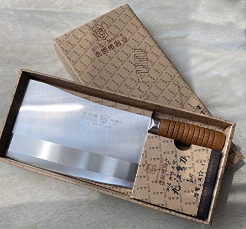 SELECT MASTER Meat Cleaver - Professional Chinese Chef Knife - Heavy Duty Bone Chopper Kitchen Knife - Super Thick Blade - for Home & Restaurant from