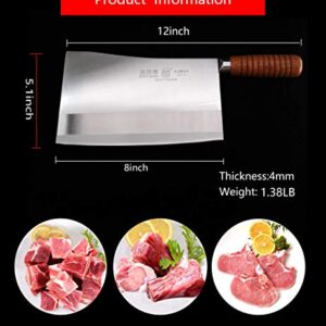 SELECT MASTER Meat Cleaver - Professional Chinese Chef Knife - Heavy Duty Bone Chopper Kitchen Knife - Super Thick Blade - for Home & Restaurant from