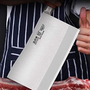 SELECT MASTER Meat Cleaver - Professional Chinese Chef Knife - Heavy Duty Bone Chopper Kitchen Knife - Super Thick Blade - for Home & Restaurant from