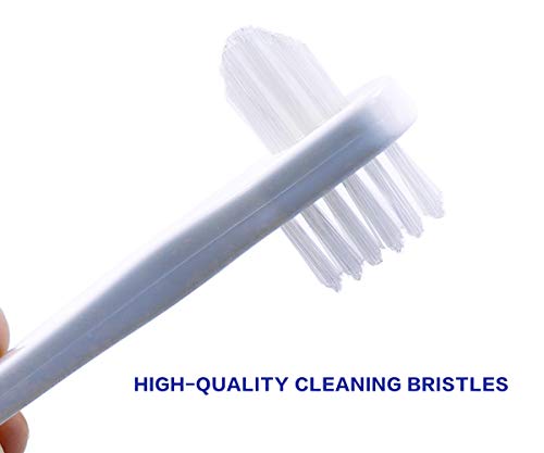 Ocircle Denture Cleaning Brush hygienic Denture Cleaner Set, T-Shaped Denture Special Toothbrush Tool, Small Hard Toothbrush, for Denture Care(Pack of 3)