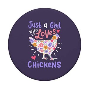 Chicken Hen Love Cute Funny Gift PopSockets PopGrip: Swappable Grip for Phones & Tablets