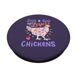Chicken Hen Love Cute Funny Gift PopSockets PopGrip: Swappable Grip for Phones & Tablets