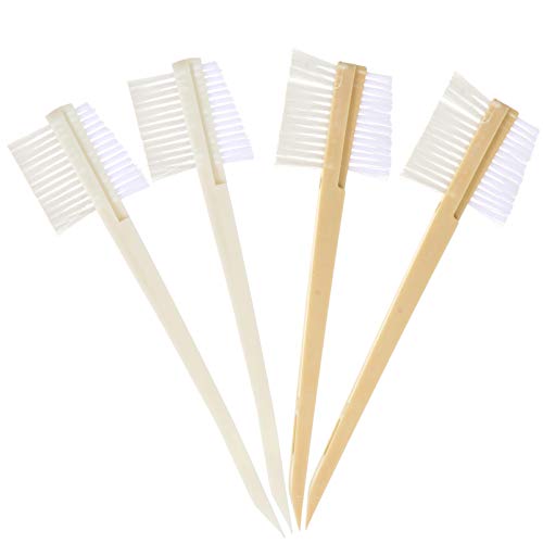 VICASKY 4 Pcs Car Engine Detailing Brushes Double Head Auto Wheel Rim Detailing Brush Long Handle Car Tire Brush for Cleaning Wheels Engines Trim Interior Exterior