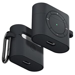 spigen classic shuffle designed for airpods 3rd gen case with keychain, classic design airpods 3 case (2021) - charcoal