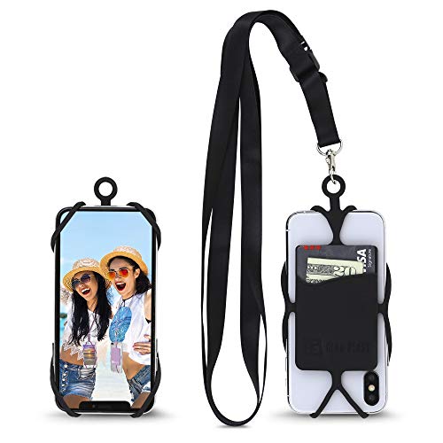 Phone Lanyard, Gear Beast Universal Crossbody Cell Phone Lanyard Compatible with iPhone, Galaxy & Most Smartphones, Includes Silicone Phone Holder and Satin Poly Adjustable Neck Strap