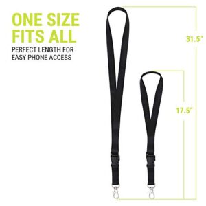 Phone Lanyard, Gear Beast Universal Crossbody Cell Phone Lanyard Compatible with iPhone, Galaxy & Most Smartphones, Includes Silicone Phone Holder and Satin Poly Adjustable Neck Strap