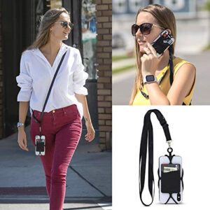 Phone Lanyard, Gear Beast Universal Crossbody Cell Phone Lanyard Compatible with iPhone, Galaxy & Most Smartphones, Includes Silicone Phone Holder and Satin Poly Adjustable Neck Strap