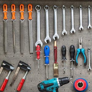 12 Pieces Screwdriver Organizer Tool Holders Multi-Tool Holder Double-Ring Tool Holders Pegboard Accessories Household Tools Organizer Racks Storage System Hand Tools for Kitchen, Garage, Workbench