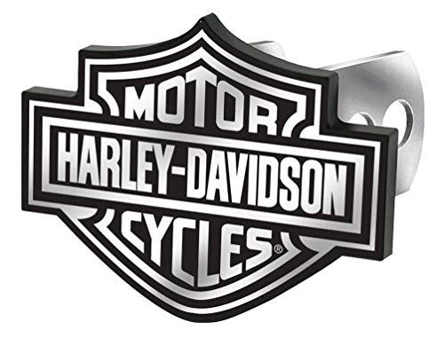 Harley-Davidson Bar & Shield Logo Hitch Plug, Universal Fit - Black & White